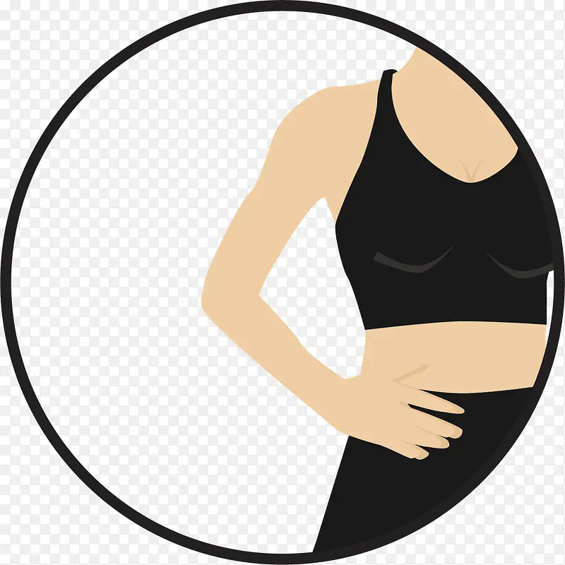 女生腹部塑身图标