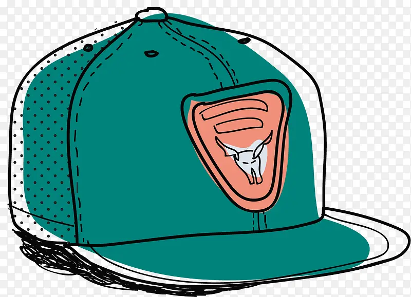 湖蓝色棒球帽