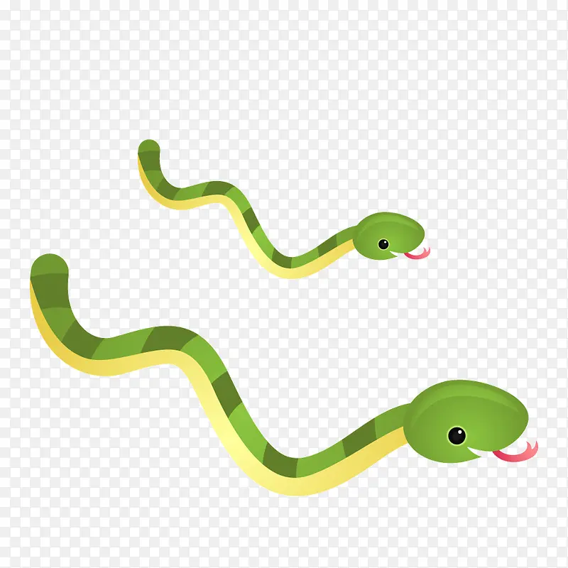 绿色质感小蛇水蛇