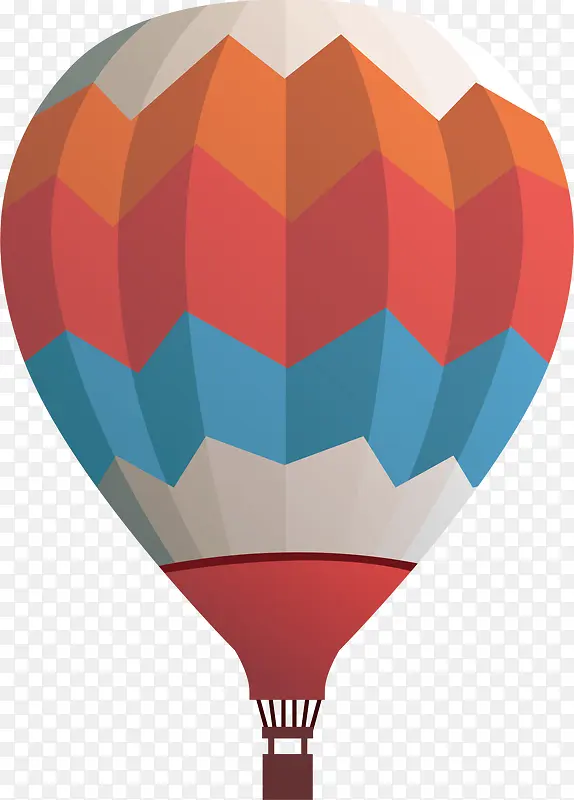 条纹热气球矢量图