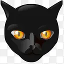 黑色的猫头