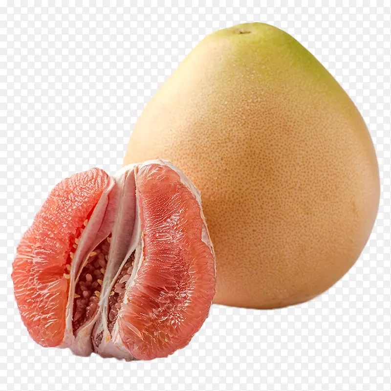 黄色厚皮水果红肉柚子