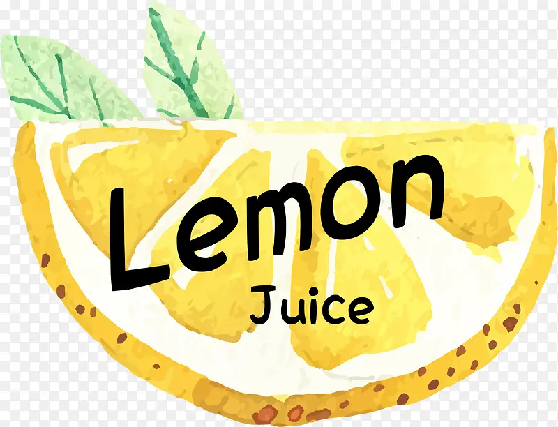 柠檬果汁水彩图案