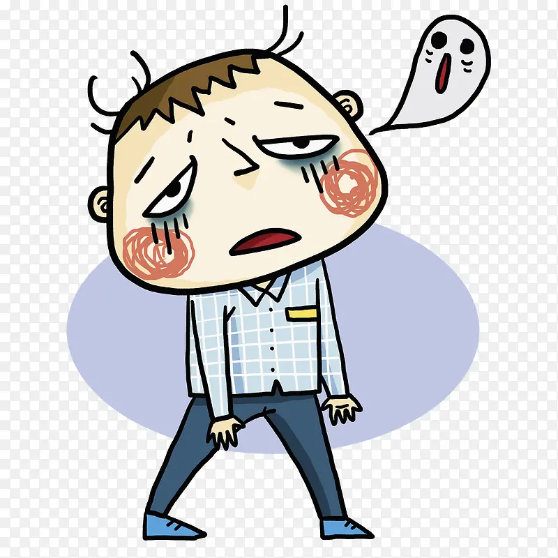 叹气的男孩PNG图片素材下载_图片编号8386787-PNG素材网