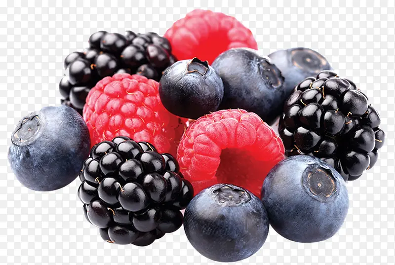 健康新鲜各种莓果