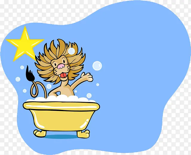 洗澡的狮子