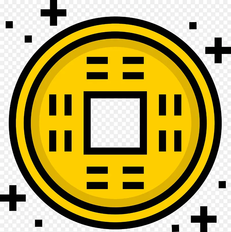 黄色铜币图标