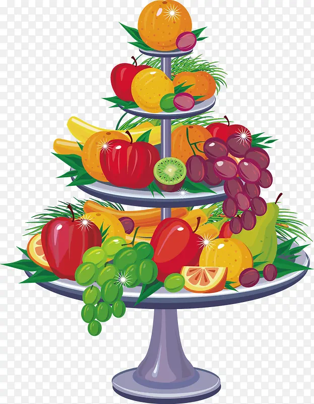 水果盘各种水果