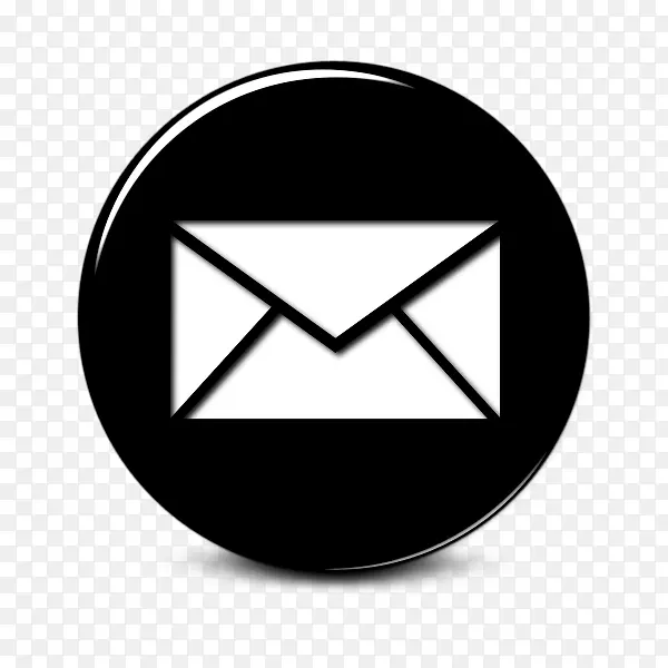 电子邮件光滑的黑色按钮图标