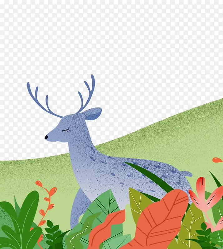 立春小鹿与大自然背景设计