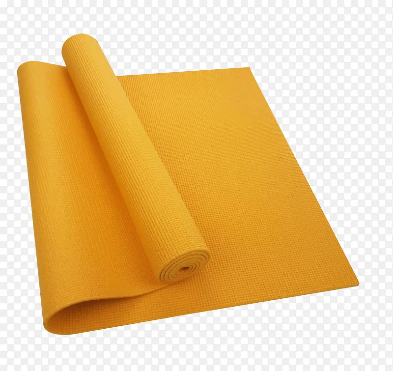 黄色的瑜伽垫免抠素材