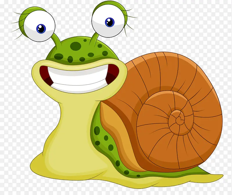 卡通微笑蜗牛