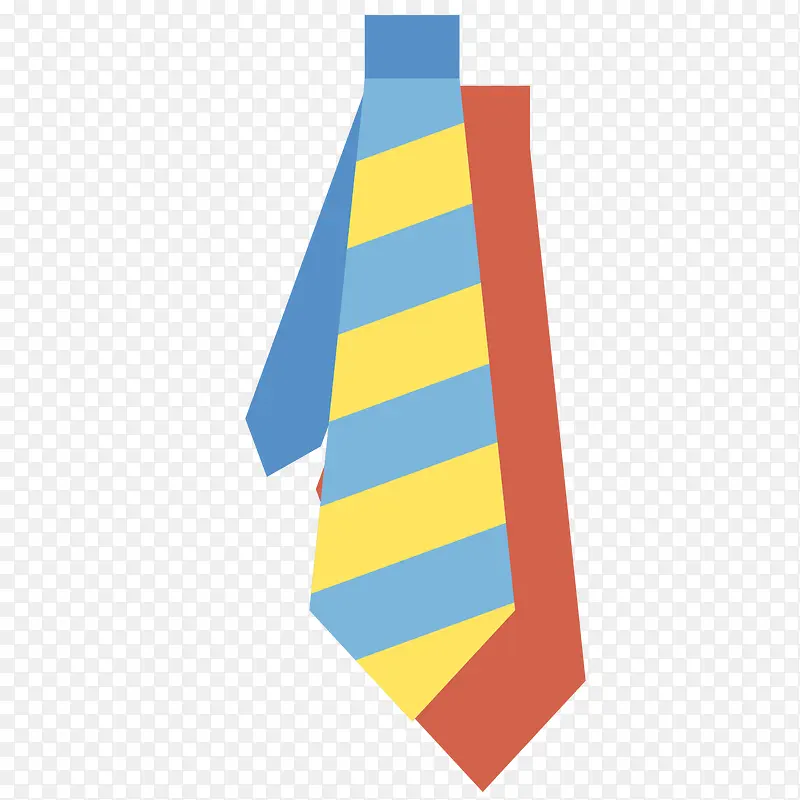 矢量扁平化彩色领带