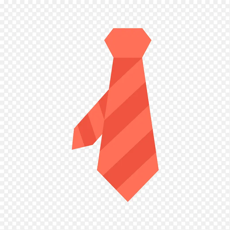 红色扁平化领带