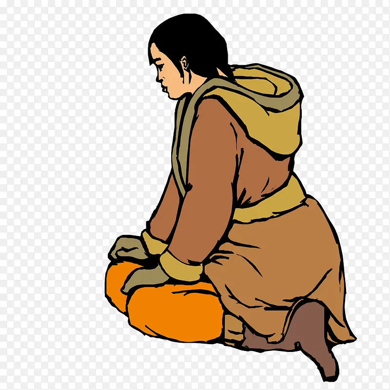 跪在地上的女子PNG图片素材下载_图片编号8394481-PNG素材网