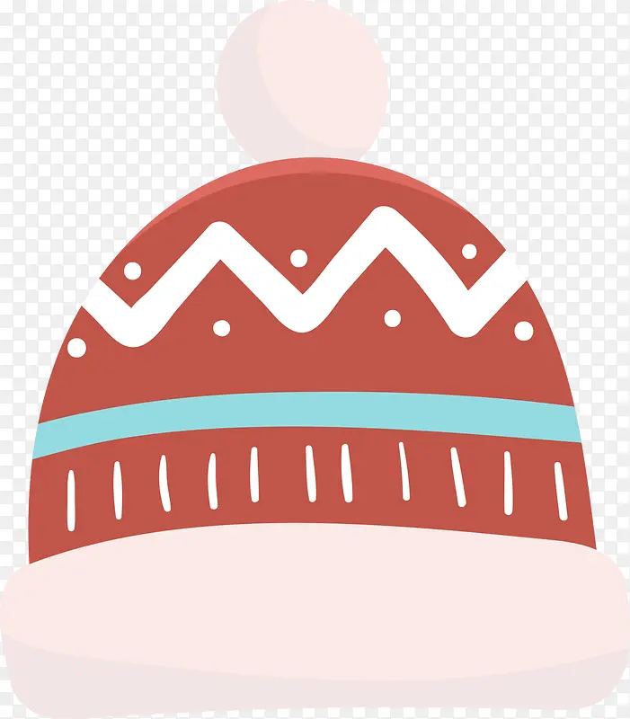 冬季卡通红色帽子