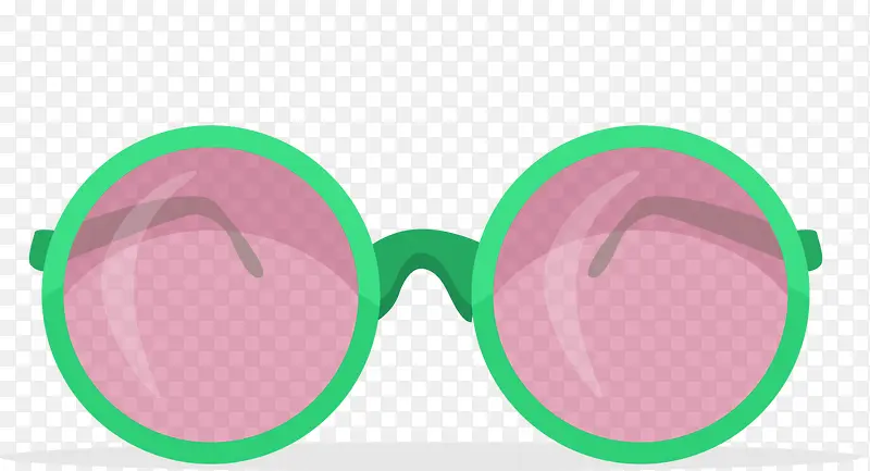 粉色镜片变色眼镜
