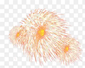 高清创意合成效果橙色的烟花效果