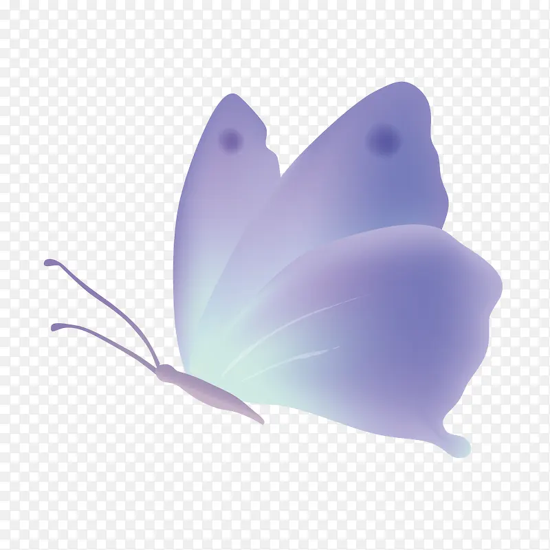 紫色科幻的小蝴蝶