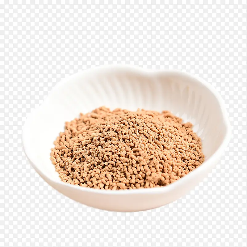 白色碗里的红糖姜茶粉