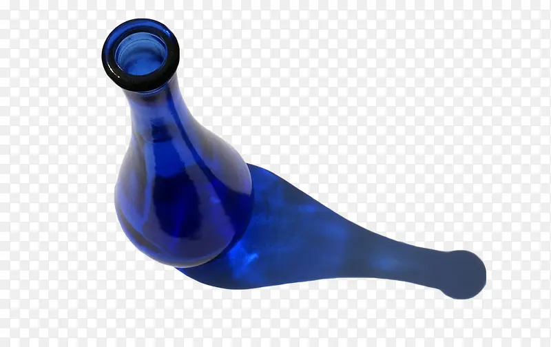 蓝色琉璃瓶子