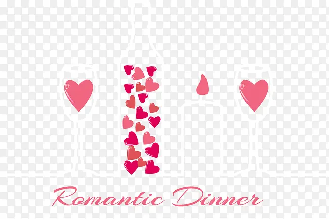 浪漫晚餐插画