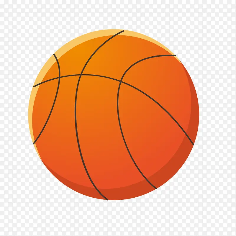 卡通橙色的篮球设计