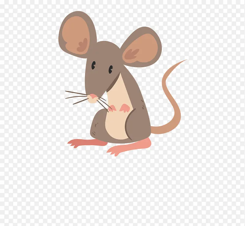 手绘卡通可爱老鼠