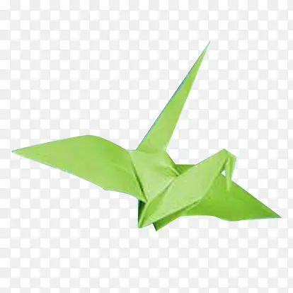 绿色纸鹤折纸