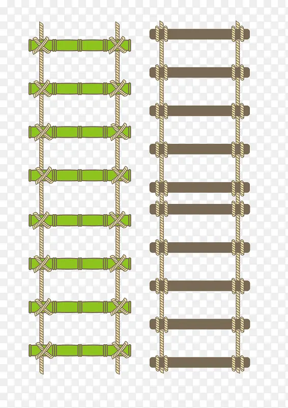 绿色和灰色的梯子