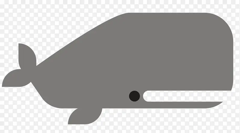 大头灰色矢量鲸鱼