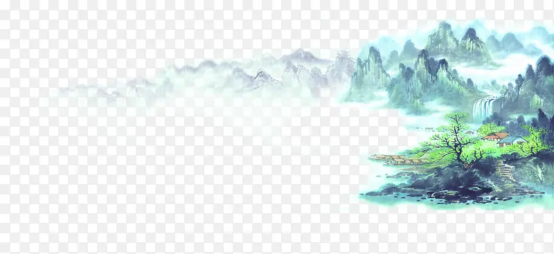山水名片底纹