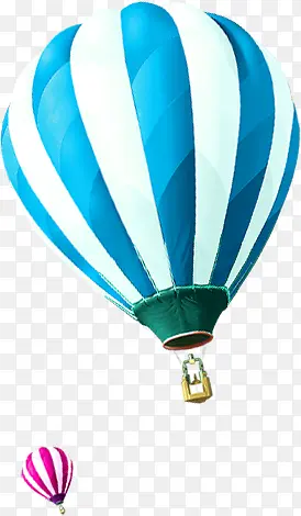 蓝白相间热气球设计夏日