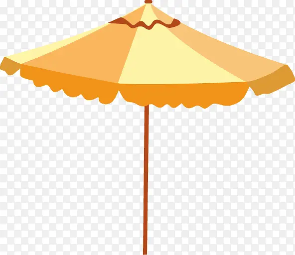 手绘黄色大款太阳伞