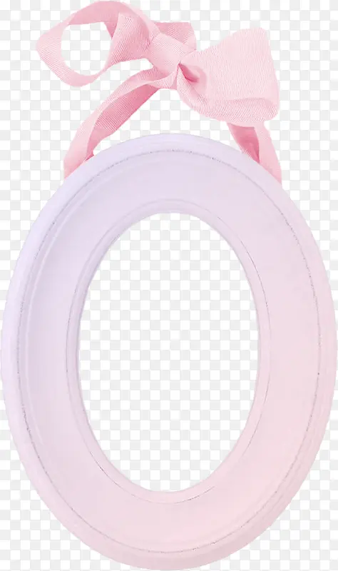 粉色彩带装饰镜框