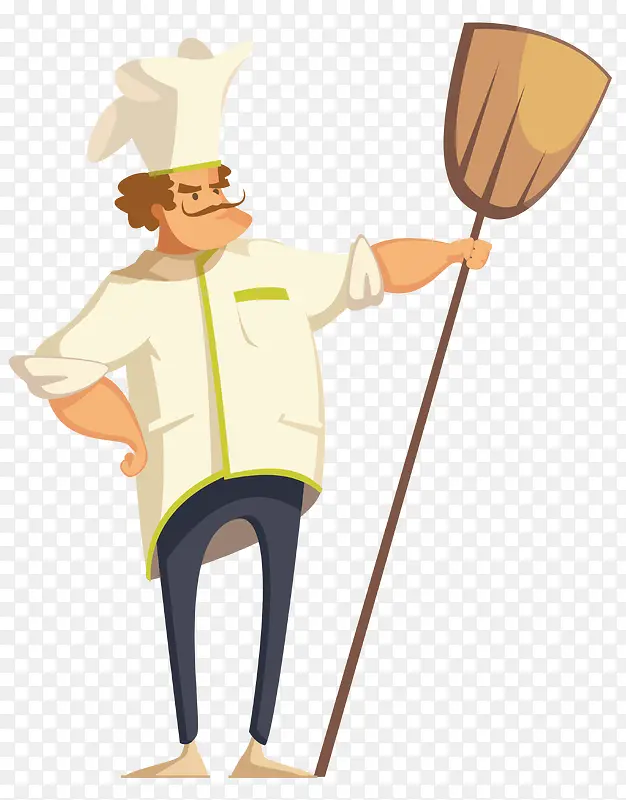 卡通后厨掌勺的厨师png