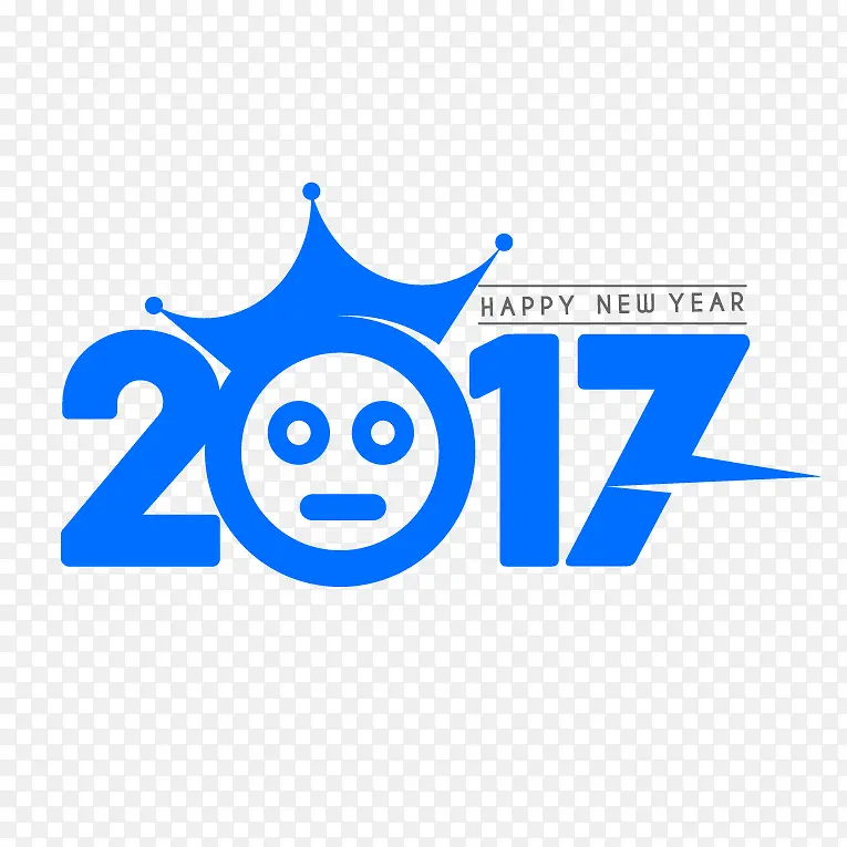 2017蓝色创意艺术字矢量