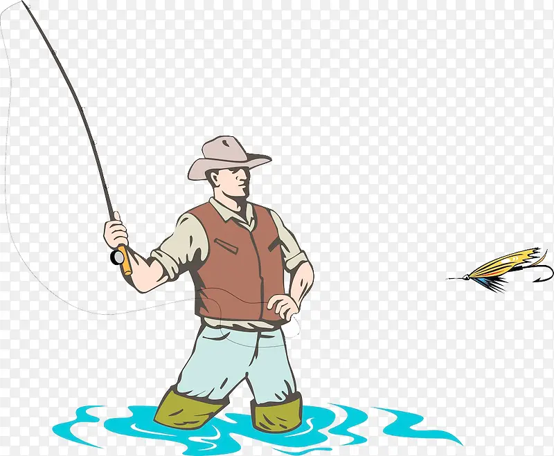 钓上鱼的渔夫