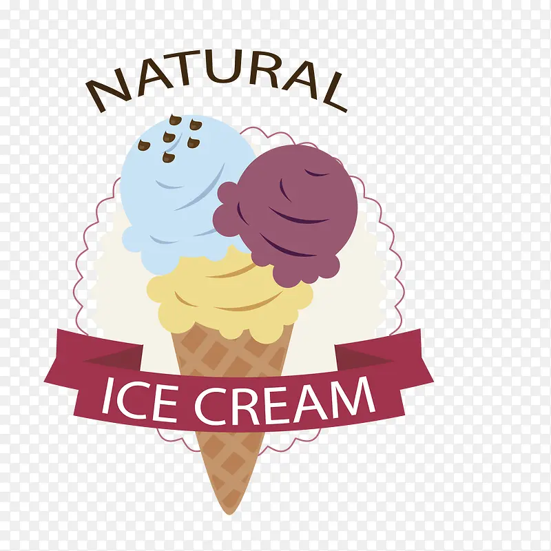 卡通装饰冰淇淋图标