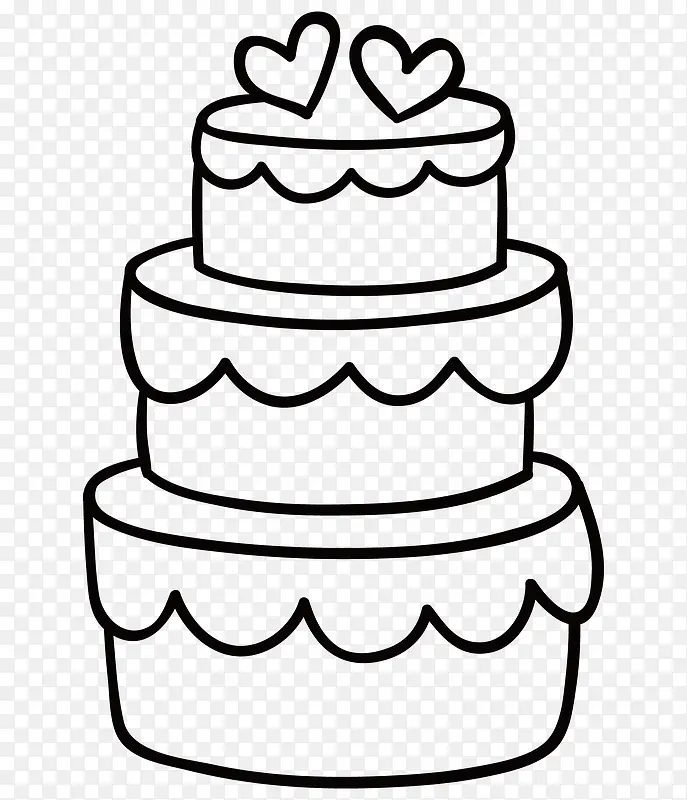 婚礼蛋糕简笔画