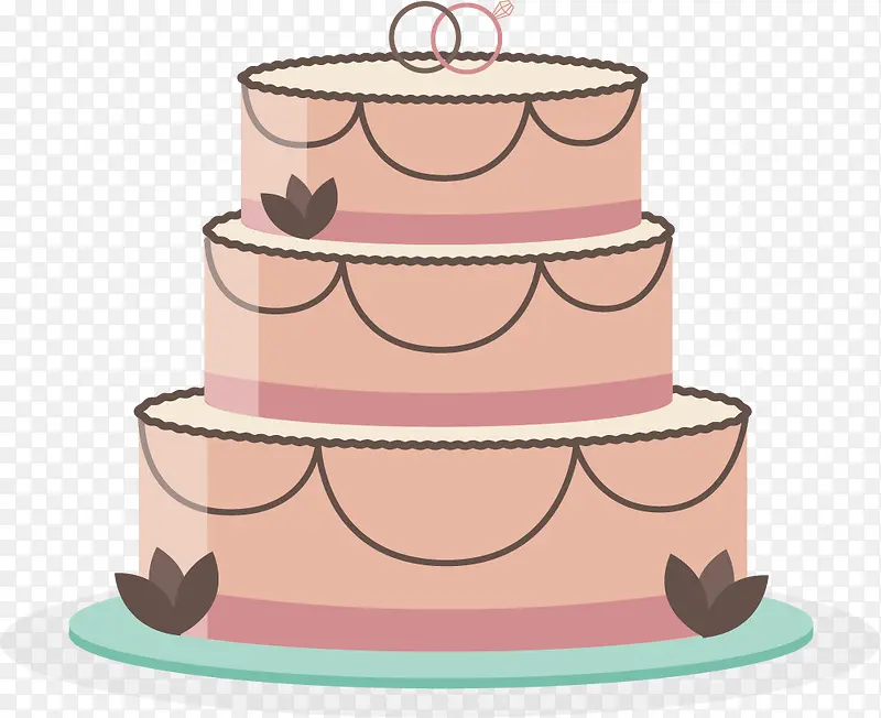 矢量手绘婚礼蛋糕