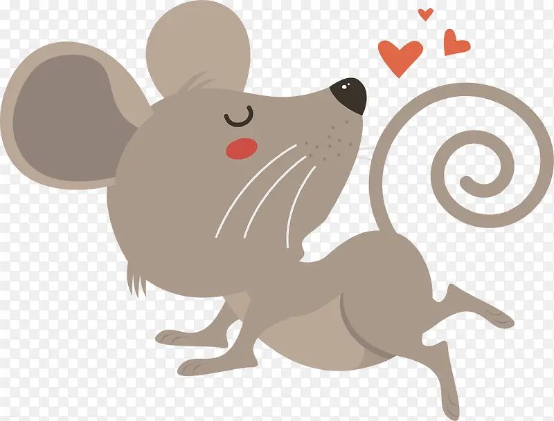手绘卡通小动物老鼠设计元素
