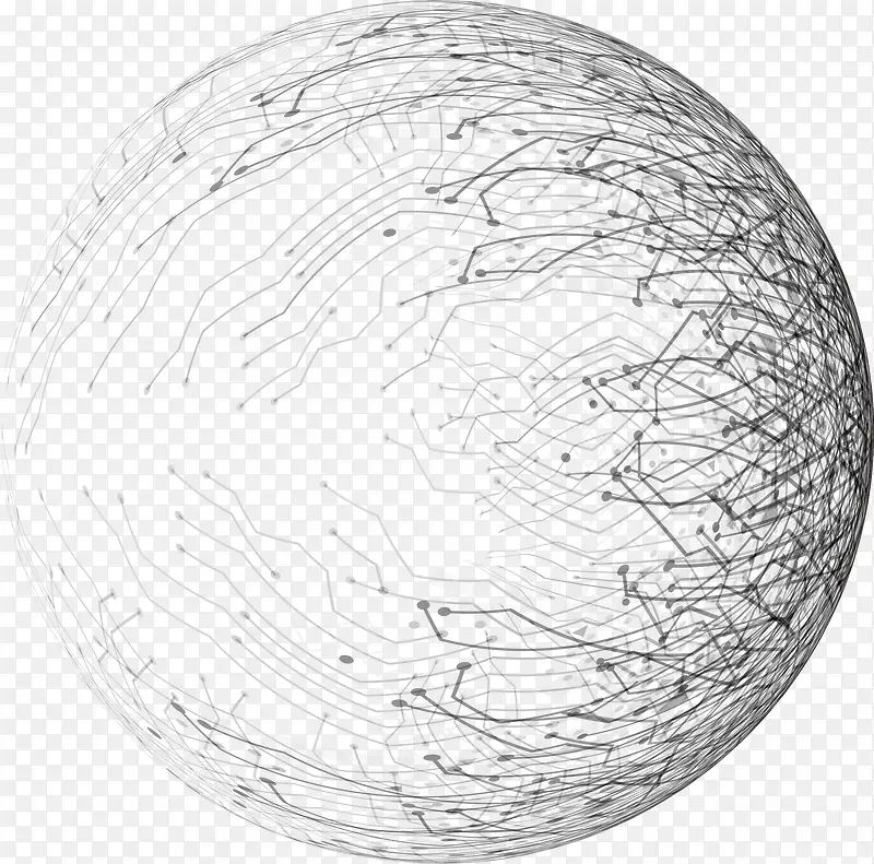 高科技几何线条球体