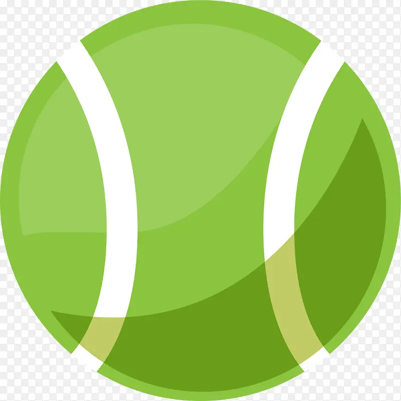 绿色卡通网球