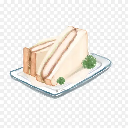 三角饭团手绘画素材图片