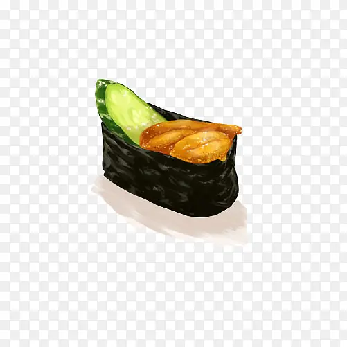 蔬菜寿司手绘画素材图片