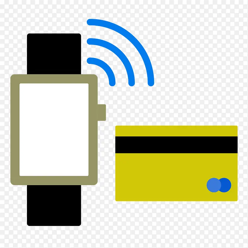 扁平化智能手表NFC感应支付