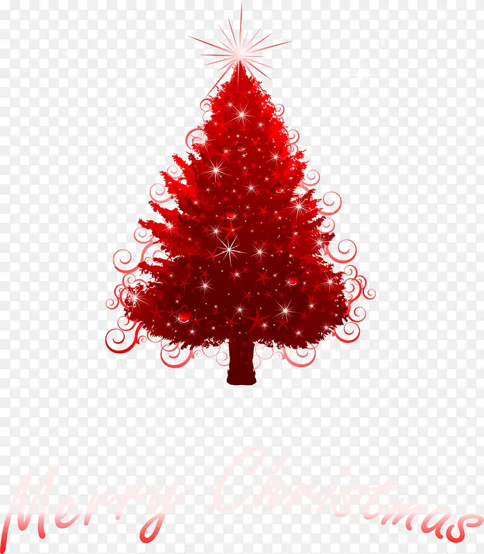 圣诞节红色圣诞树