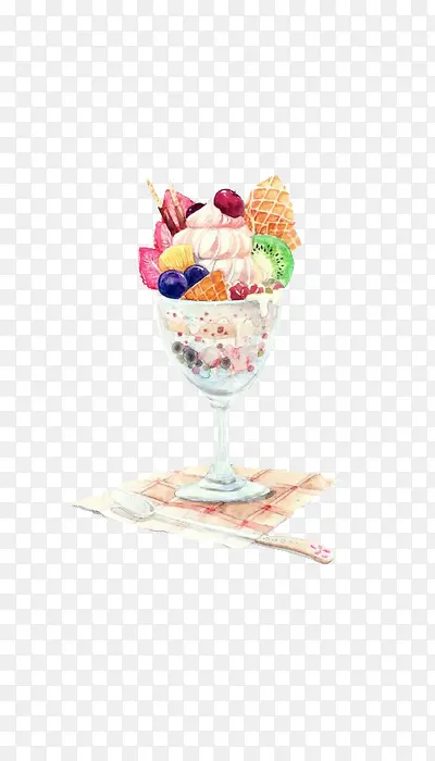 冰淇淋华夫杯