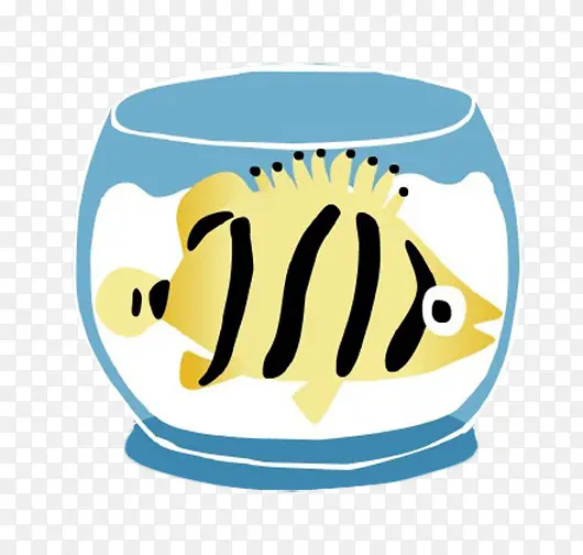 卡通鱼缸小鱼